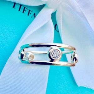 ❌❌SOLD❌❌♥️ Tiffany Elsa Silver 925 Diamonds by the Yard Ring♥️